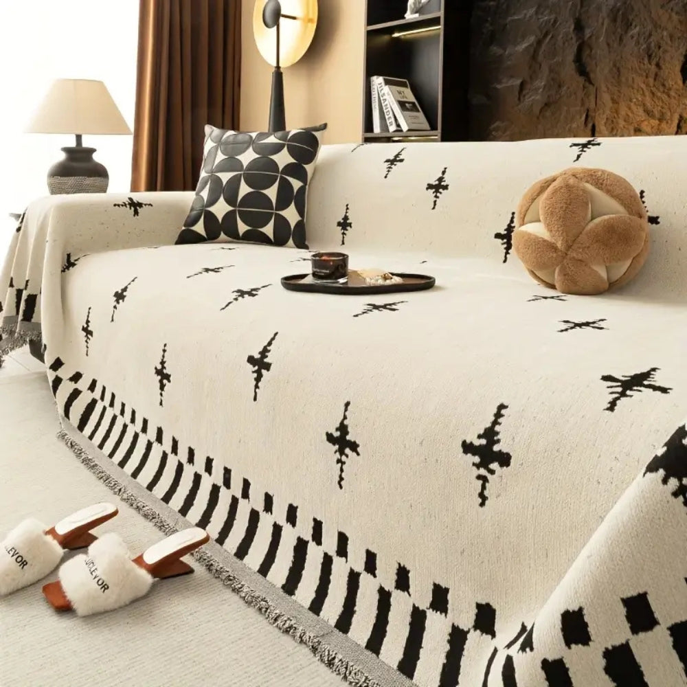 BowLift | Modern Cross Pattern Sofa Cover