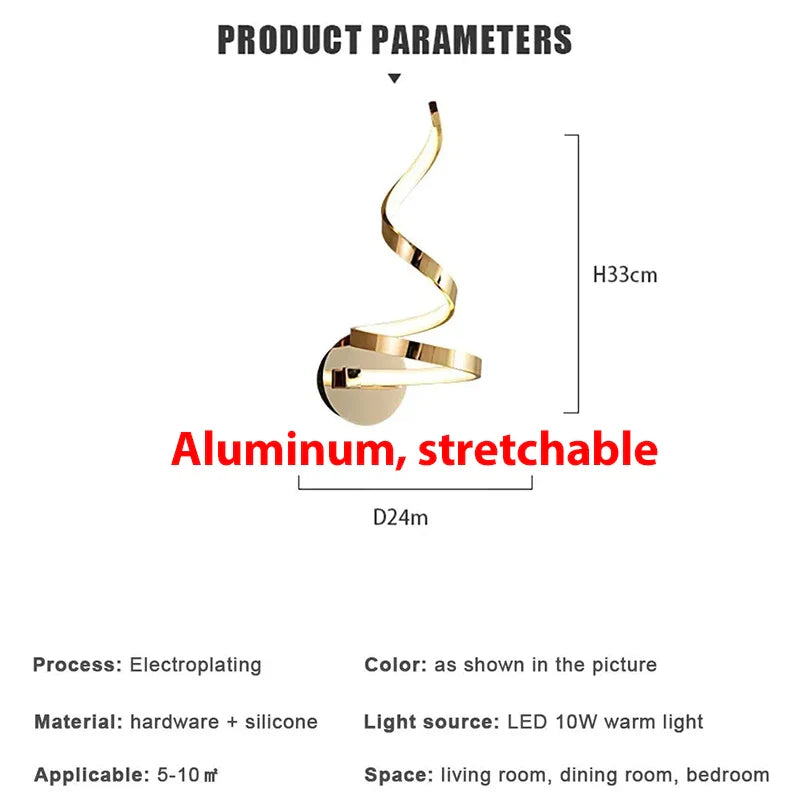 BowLift | SpiralGlow - Spiral LED Wall Lights