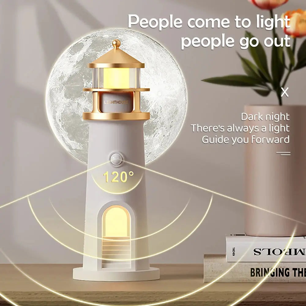 BowLift | Moonlight Lighthouse Night Light – Soothing Glow for Any Room
