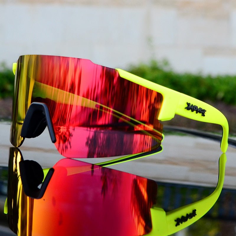 BowLift | ReflectRide Sports Sunglasses – Aerodynamic Cycling Glasses with UV Protection and Interchangeable Frame