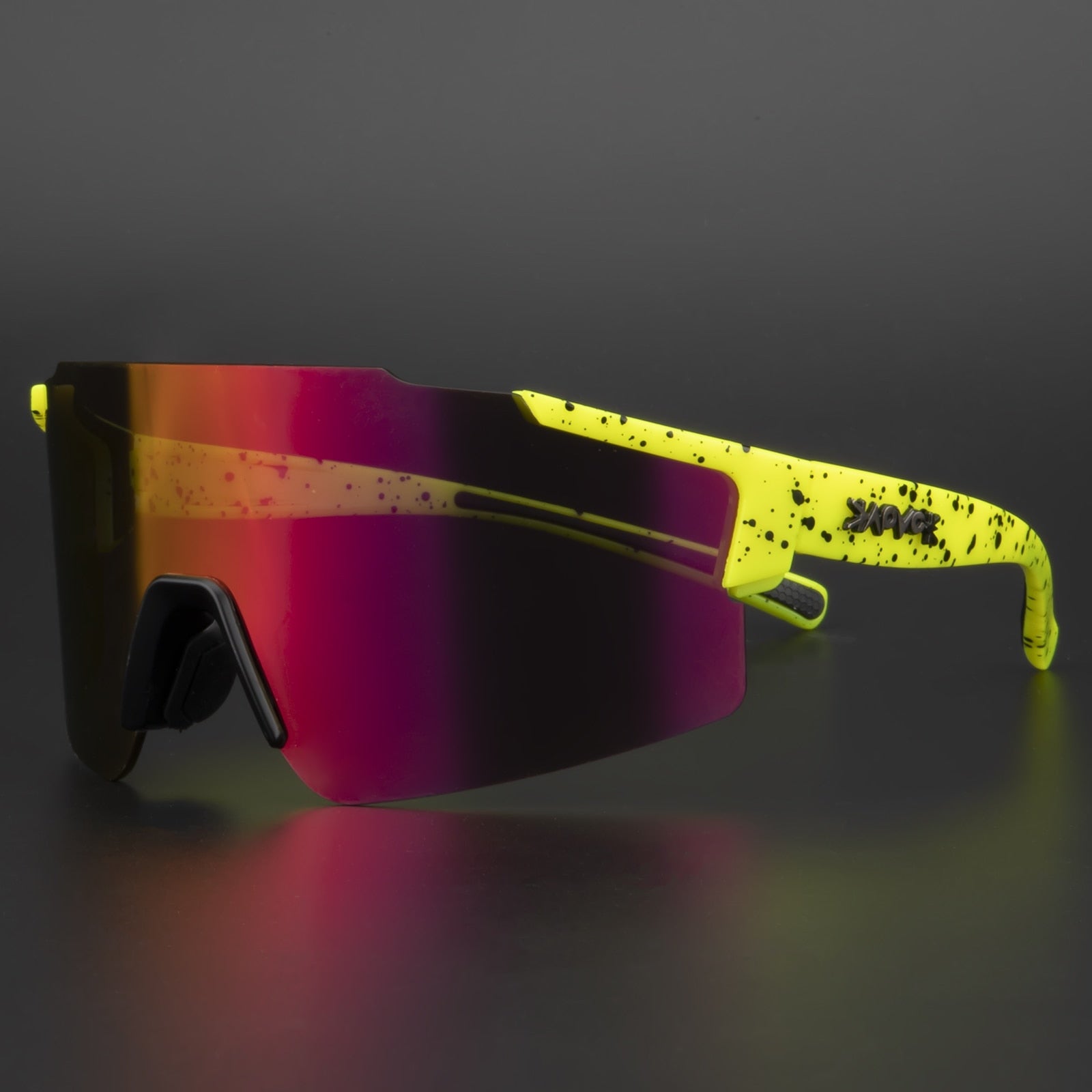BowLift | ReflectRide Sports Sunglasses – Aerodynamic Cycling Glasses with UV Protection and Interchangeable Frame
