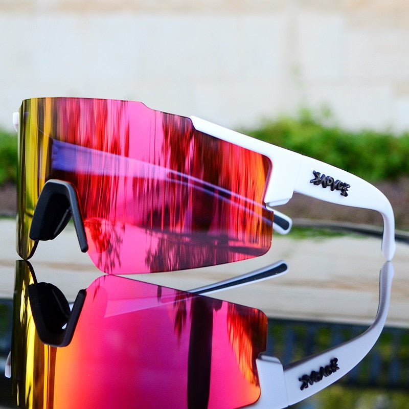 BowLift | ReflectRide Sports Sunglasses – Aerodynamic Cycling Glasses with UV Protection and Interchangeable Frame