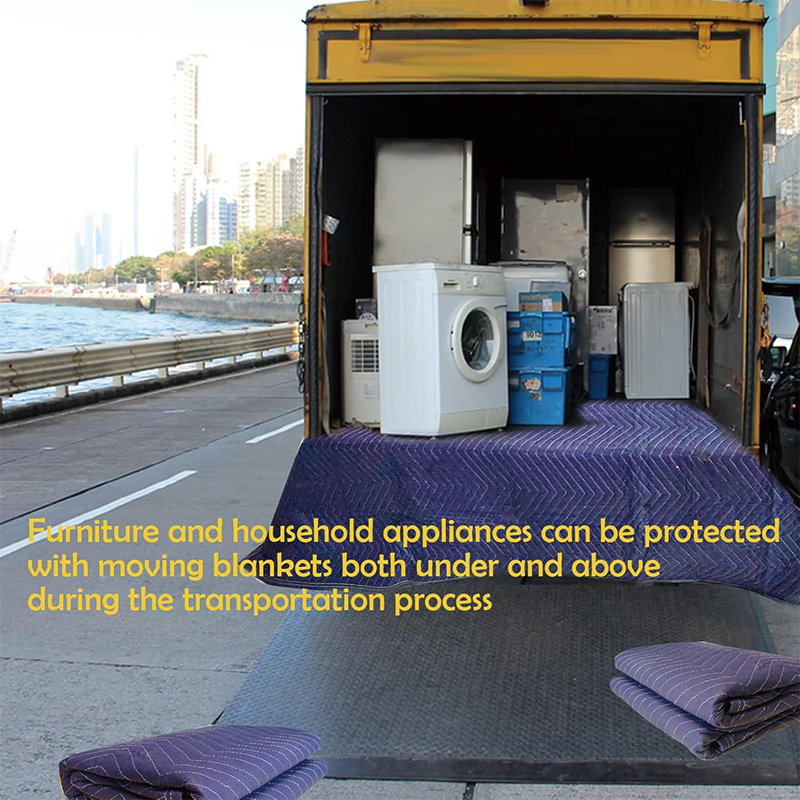 BowLift | 2 Pack 80 x 72" Moving Blankets Heavy Duty,Large Packing Blankets for Moving Furniture Protection
