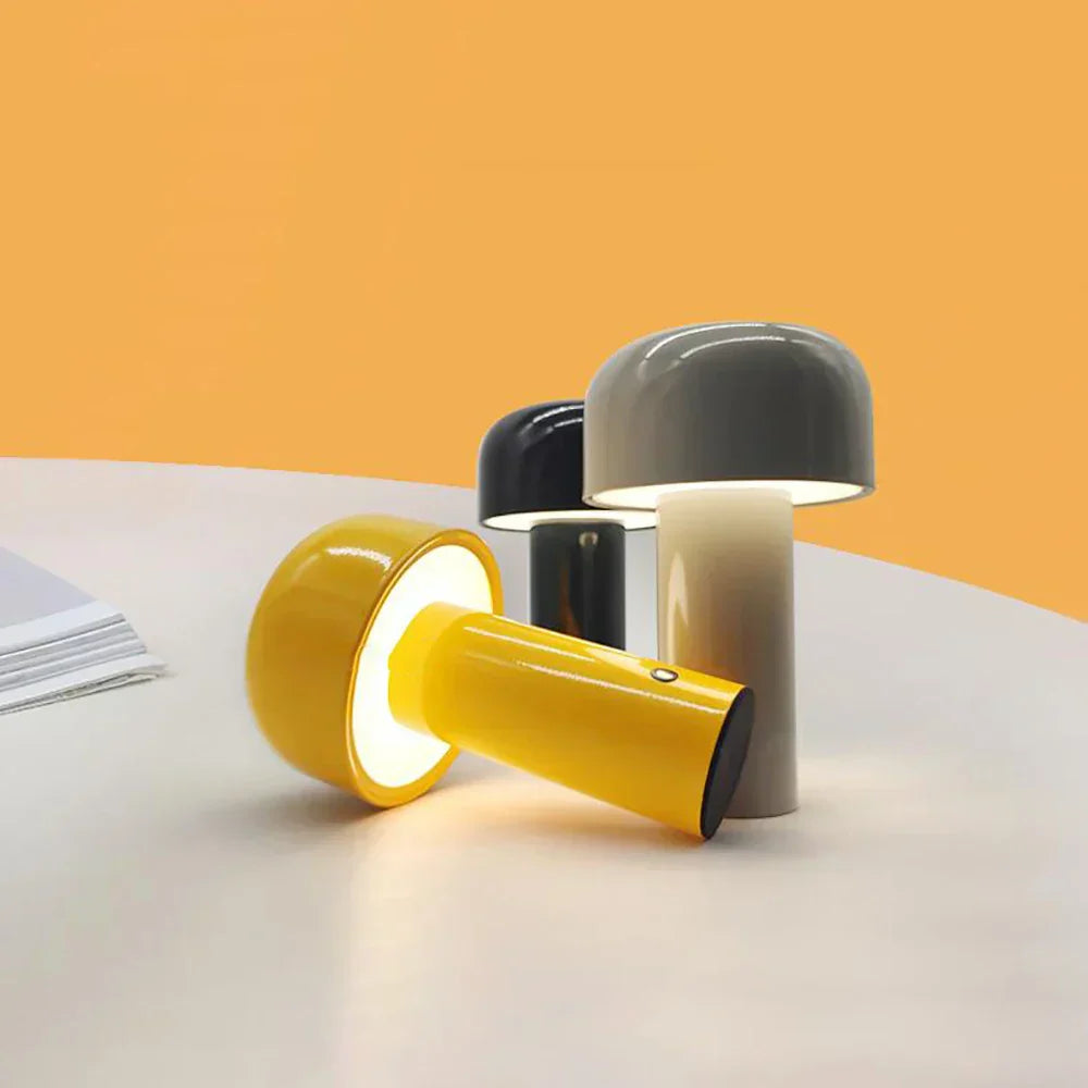 BowLift | GlowSphere: Rechargeable LED Table Lamp – Stylish Portable Mushroom Light for Indoor Ambience