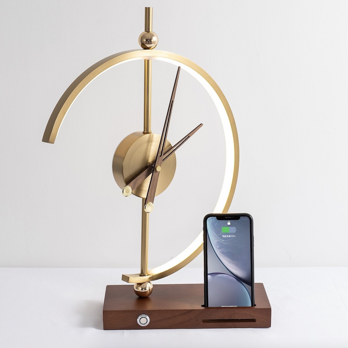BowLift | Designer clock with LED lamp and built-in charging