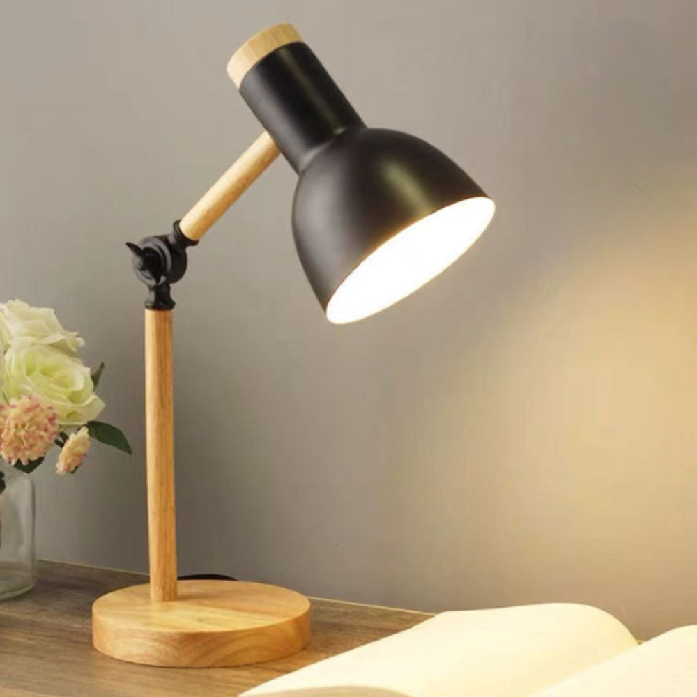 BowLift | Nordic Iron Wood LED Table Lamp