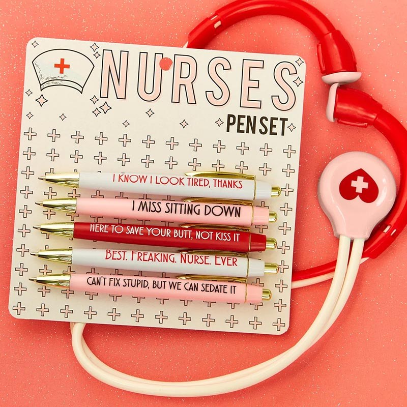 BowLift | Funny Nurse Ballpoint Pen Set (Set of 5)
