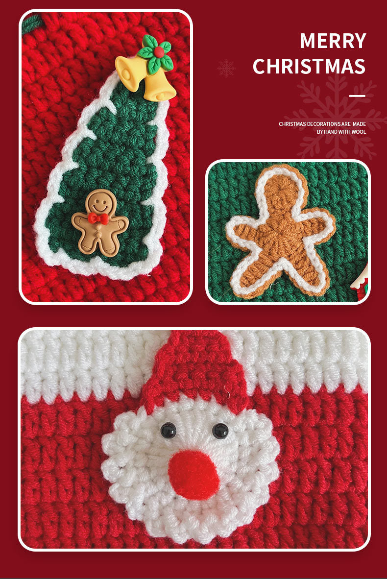 Handmade Crochet Christmas Apple Gift Bag