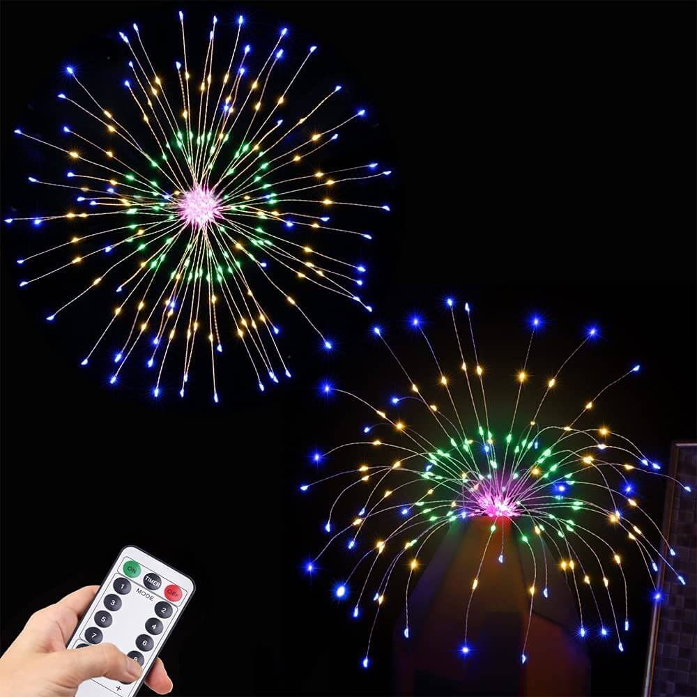BowLift | Fireworks Light Dandelion Copper Wire 120/200 Light Battery USB Solar LED Decorative Light