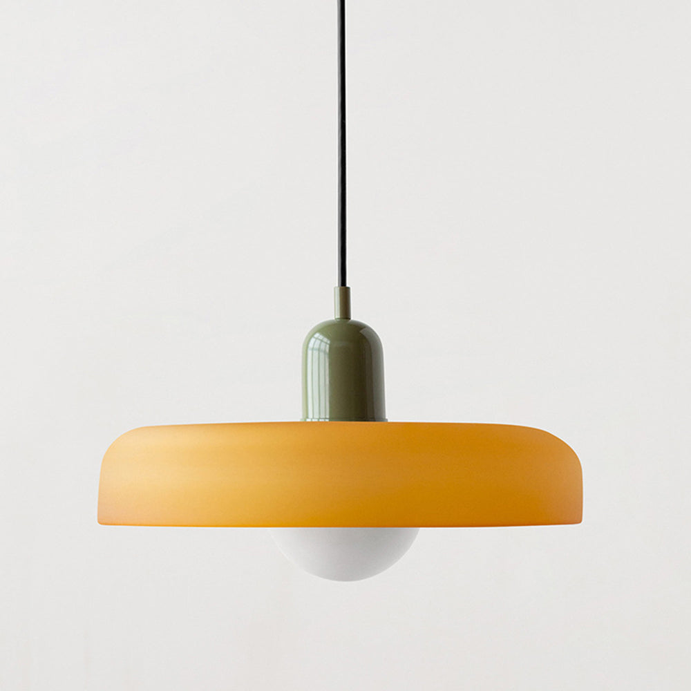 BowLift | Scandi Bauhaus Pendant Light – Stylish Orange Ceiling Lamp for Contemporary Spaces
