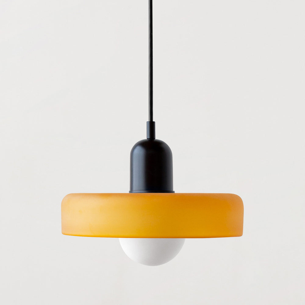 BowLift | Scandi Bauhaus Pendant Light – Stylish Orange Ceiling Lamp for Contemporary Spaces