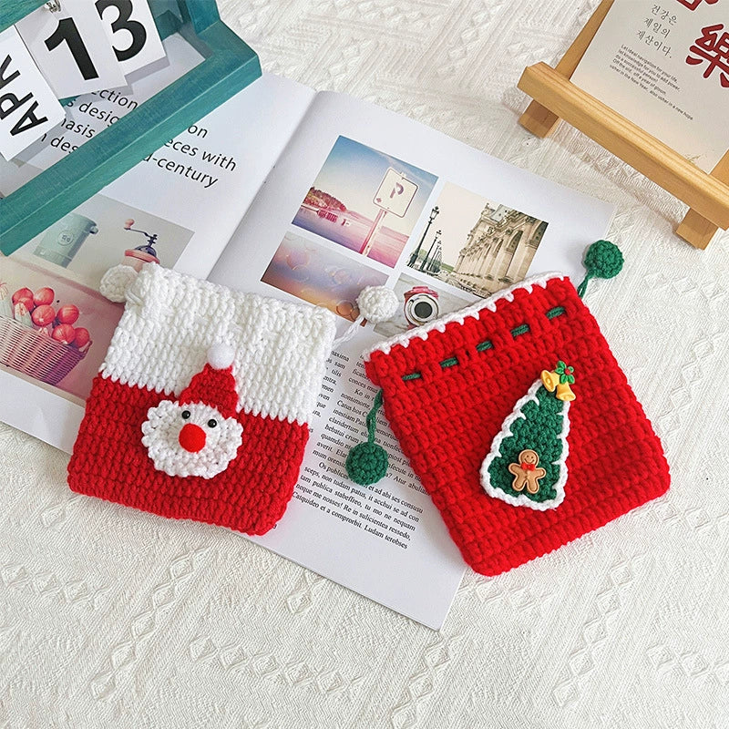 Handmade Crochet Christmas Apple Gift Bag