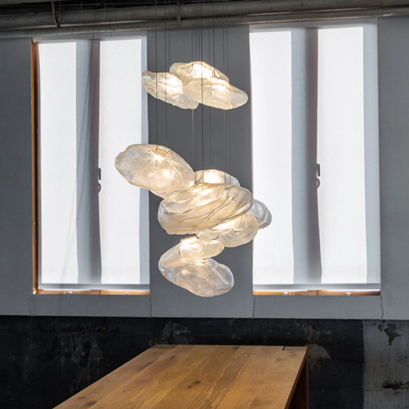 BowLift | CloudNova Glass Pendant Light | Modern Design | Unique Cloud Look | Ambient Lighting