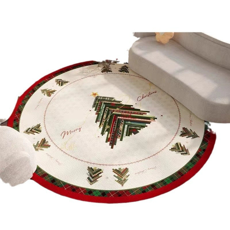 BowLift | Christmas Rug - Living Room Red Festive Carpet Absorbent Non-slip