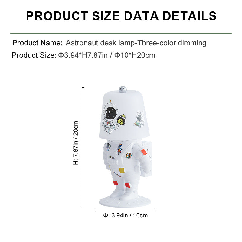 Astronaut Moon Lamp Resin Night Light Bedroom Bedside Decor Creative Gift