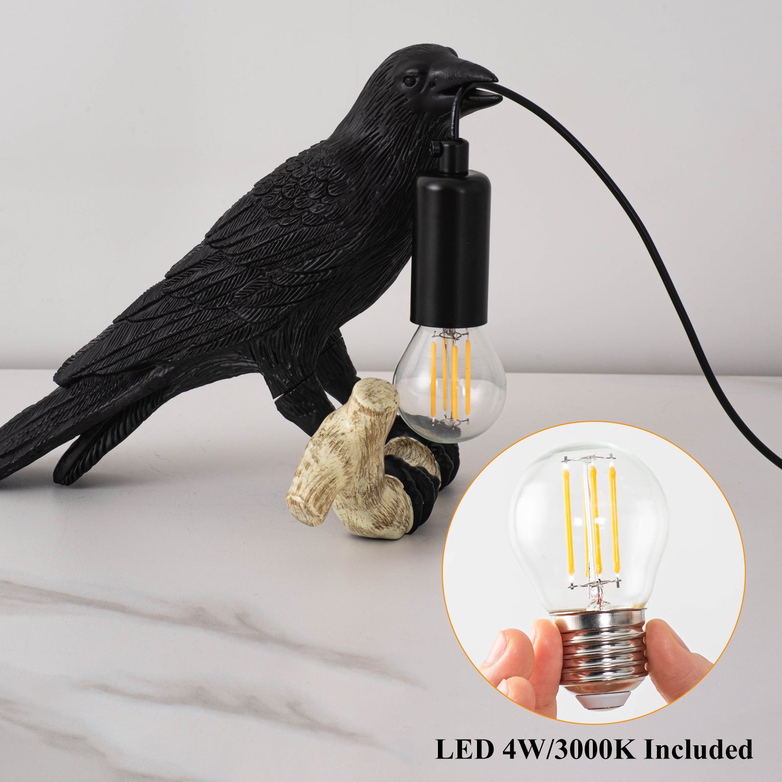 Creative Bird Table Lamp Bedside Night Light Living Room Bedroom Ambience Mini Lamp