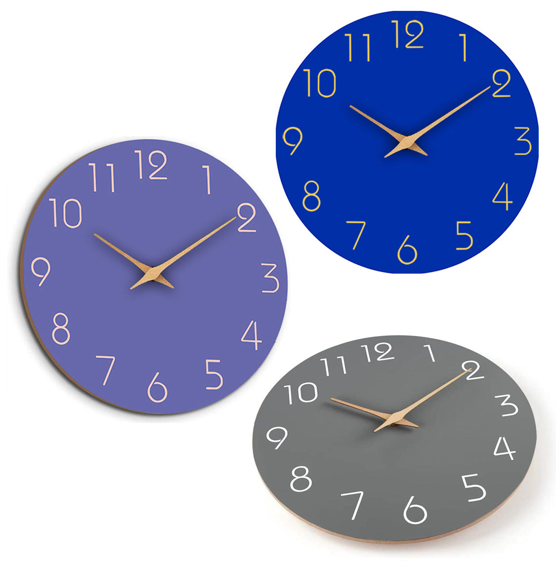 BowLift | Simple Colored Silent Wall Clock 12 Inch