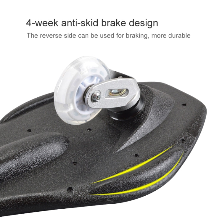 BowLift | Fashion Vulkan Pattern Two-Wheeled Skateboard Glowing Lightning Wheel Vitality Board(Black)