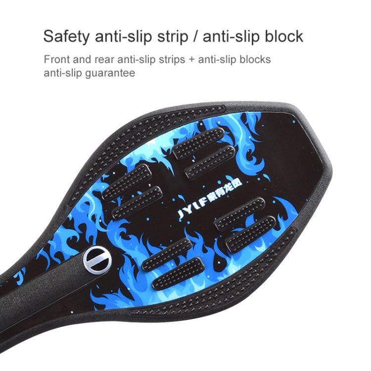 BowLift | Fashion Vulkan Pattern Two-Wheel Skateboard Blazing Flash Wheel Vitality Board (Blue)