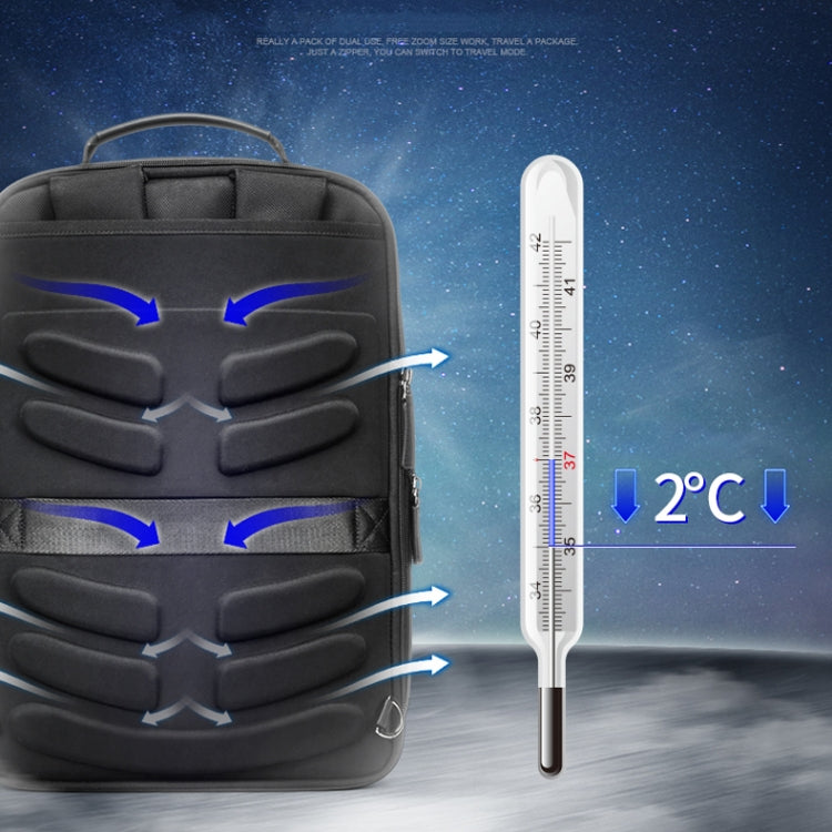 BowLift | Bopai 751-006561 Large Capacity Business Casual Breathable Laptop Backpack with External USB Port, Size: 29 x 16 x 44 cm (Black)