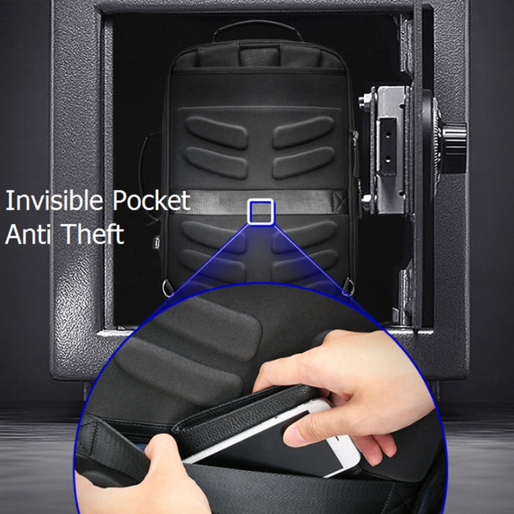 BowLift | Bopai 751-006561 Large Capacity Business Casual Breathable Laptop Backpack with External USB Port, Size: 29 x 16 x 44 cm (Black)