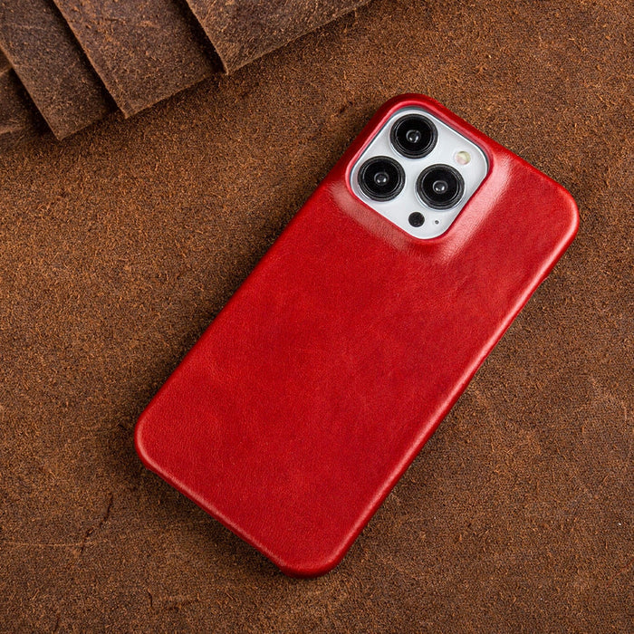 BowLift | Oil Wax Genuine Leather Apple iPhone Case