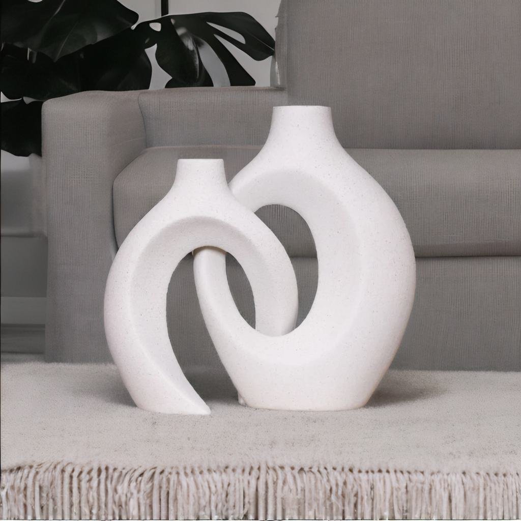 BowLift | Gleora Intertwined Ceramic Flower Vase – Elegant Decorative Centrepiece for Modern & Classic Interiors