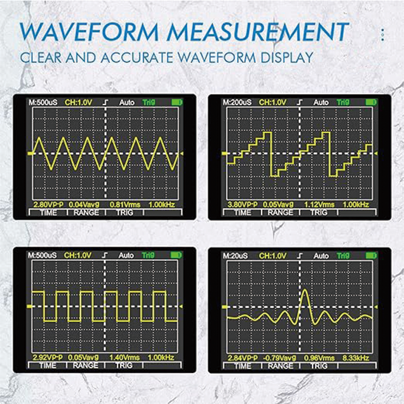 BowLift | 2 in 1 Handheld Oscilloscope Multimeter Professional Oscilloscope Multimeter with 2.5 Msps High Sampling Automatic Waveform Capture Function DC AC Voltagem Current Test