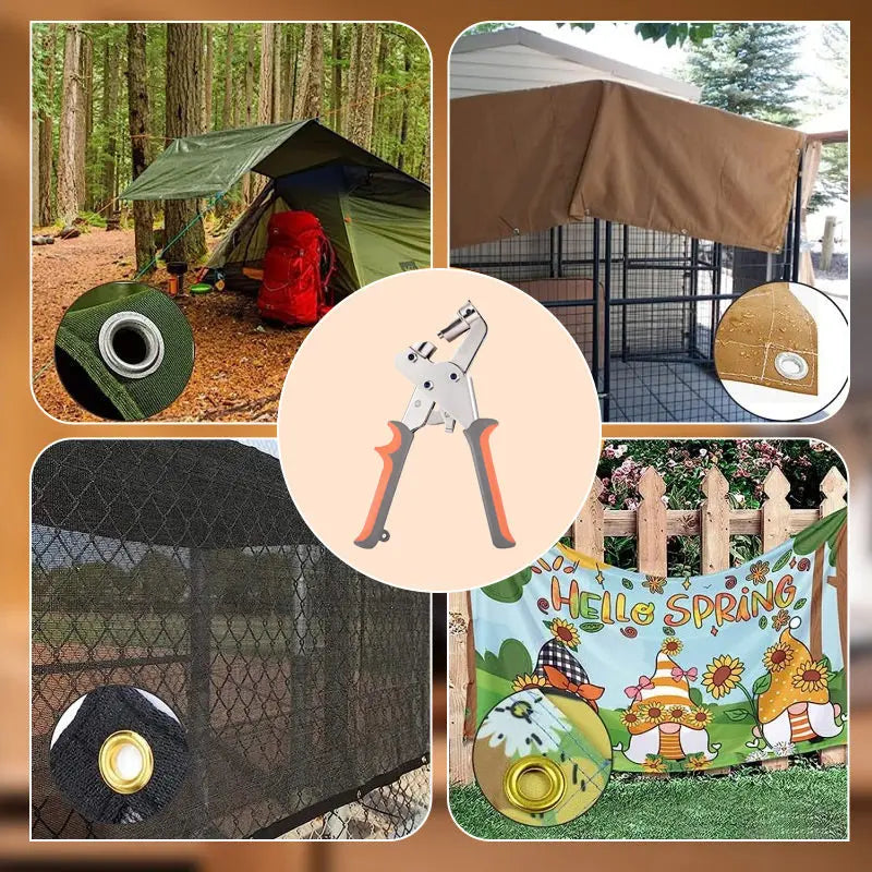 BowLift | Eyelet punch with 100 free eyelets – For tarps, leather & more!