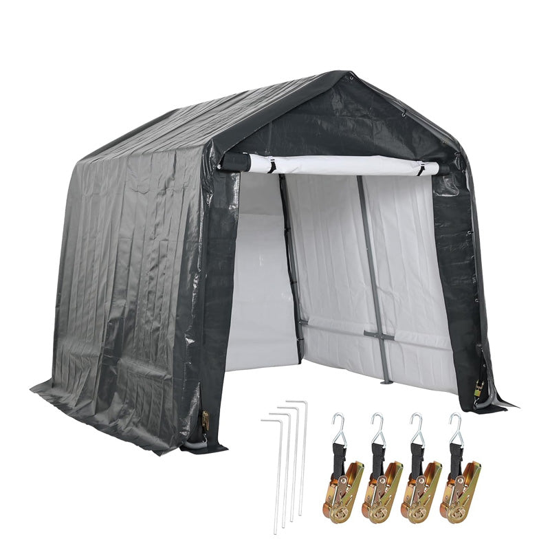 BowLift | Heavy Duty Storage Shed, Portable Shed Carport With Roll-Up Shutter Waterproof And UV Resistant For Motorcycles, Bicycles Or Garden Tools
