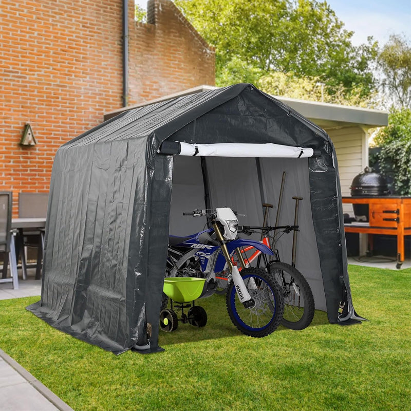 BowLift | Heavy Duty Storage Shed, Portable Shed Carport With Roll-Up Shutter Waterproof And UV Resistant For Motorcycles, Bicycles Or Garden Tools