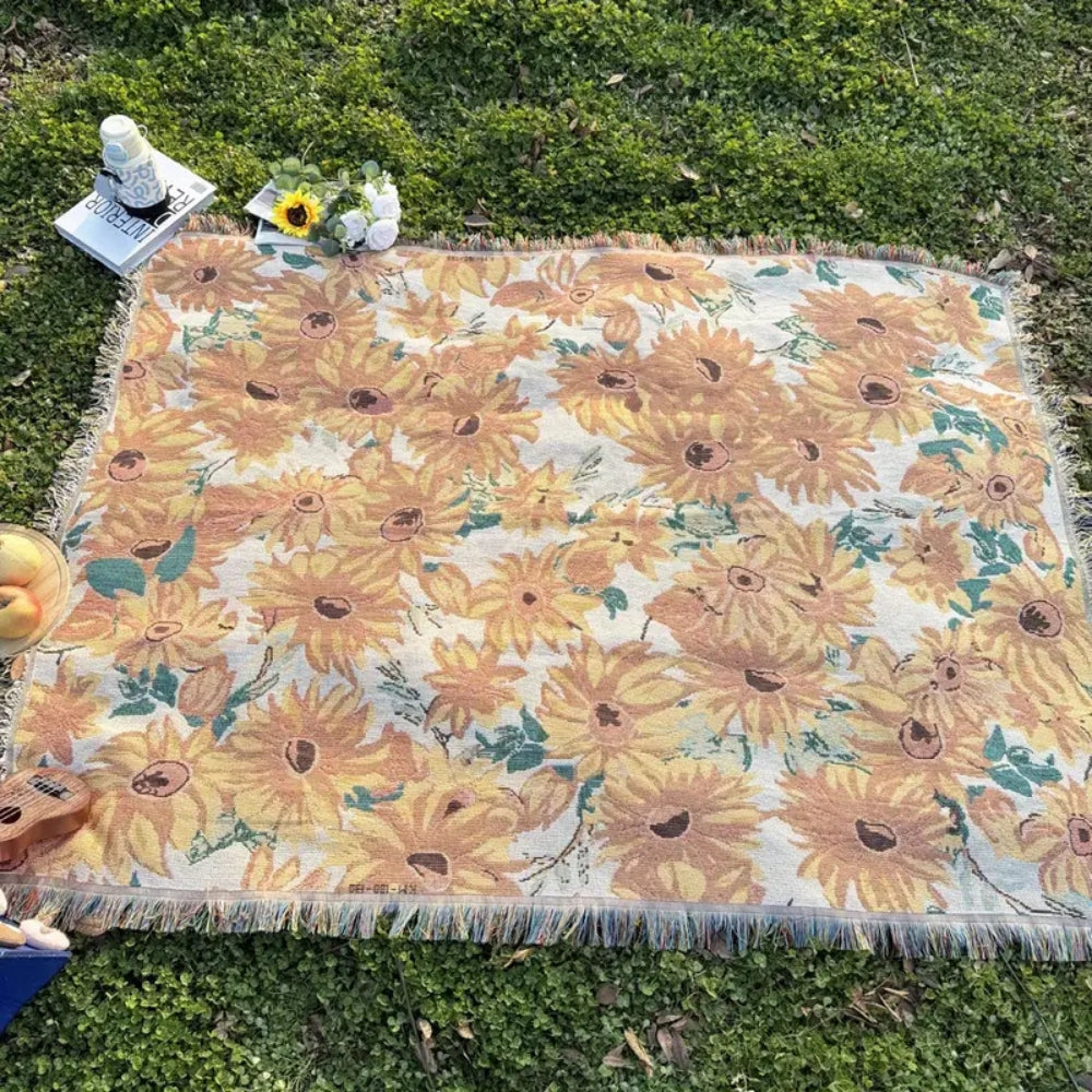 BowLift | Sun Floral Outdoor Picnic Blanket