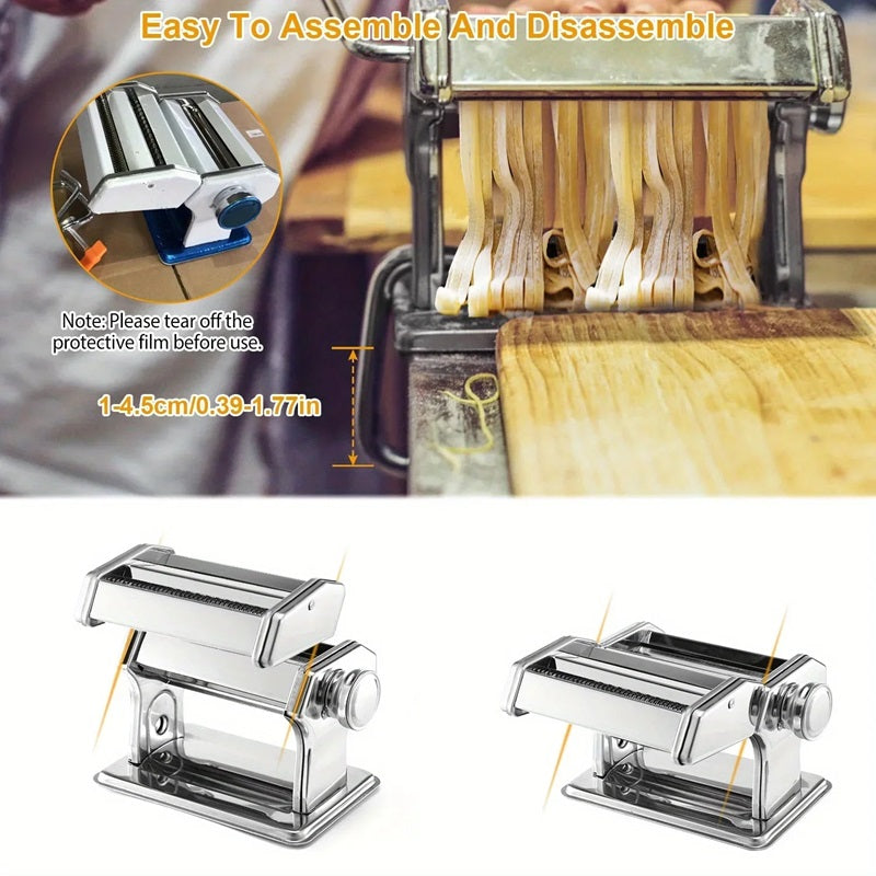 BowLift | Compact Stainless Steel Pasta Maker with 6 Adjustable Thickness Levels
