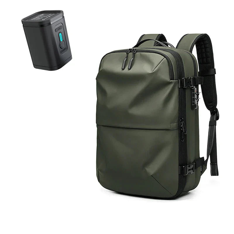 BowLift | Packlite Slim – Waterproof compression backpack with USB connection for hand luggage
