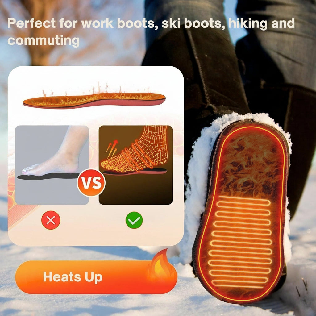 BowLift | Rechargeable Heated Insoles UK – Best Thermal Shoe Inserts for Boots, Work Boots & Everyday Winter Comfort