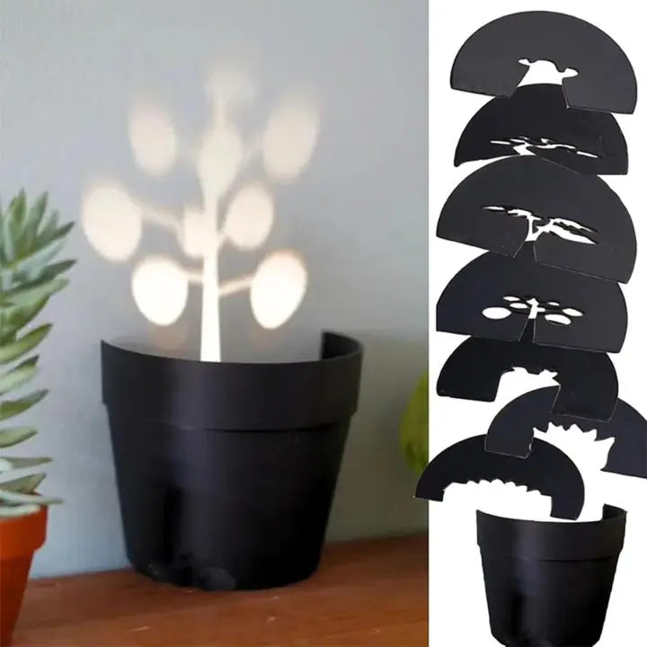 BowLift | Plant pot with 7 light projections for wall decor
