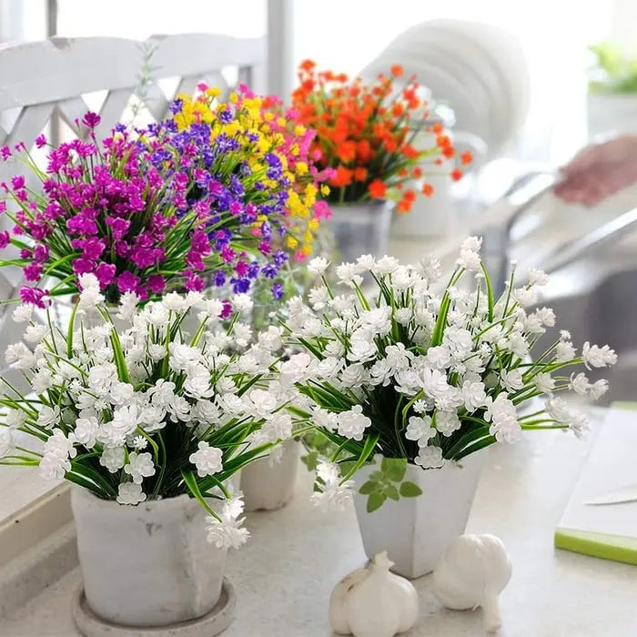 BowLift | Low-maintenance artificial outdoor flowers – Realistic and UV-resistant (7-pack)