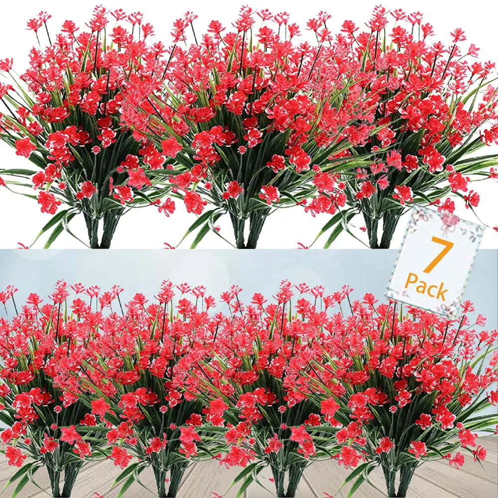 BowLift | Low-maintenance artificial outdoor flowers – Realistic and UV-resistant (7-pack)