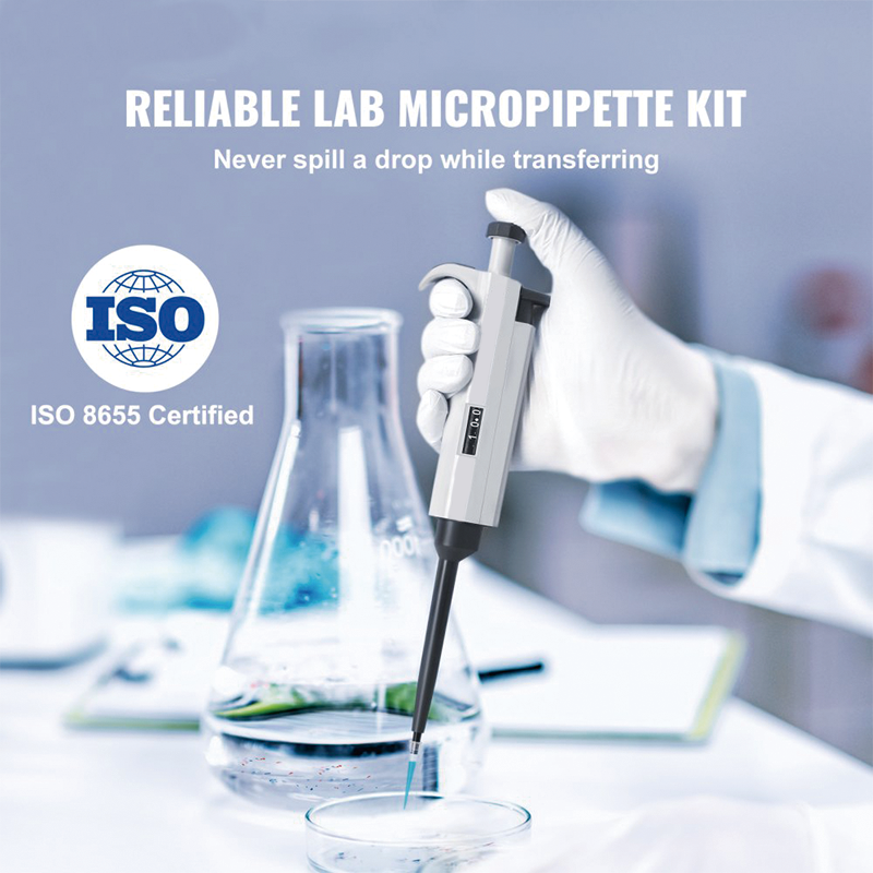 BowLift | Lab Micropipette Kit 0.5-10μl 10-100μl 100-1000μl Single Channel (3 pcs),ideal for laboratories, industrial sectors, food, and cosmetic experiments