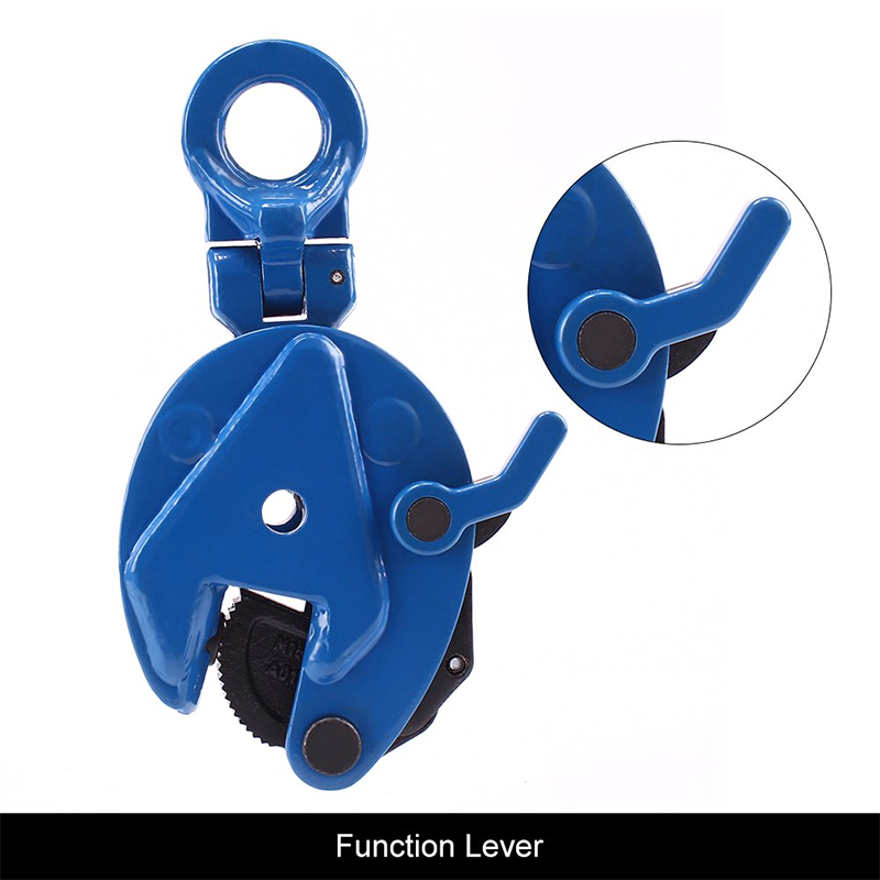 BowLift | Vertical Plate Clamp, 1760 lbs Plate Lifting Clamp, 0.8T, Jaw Opening Max 0.6 Inch, for Lifting and Transporting