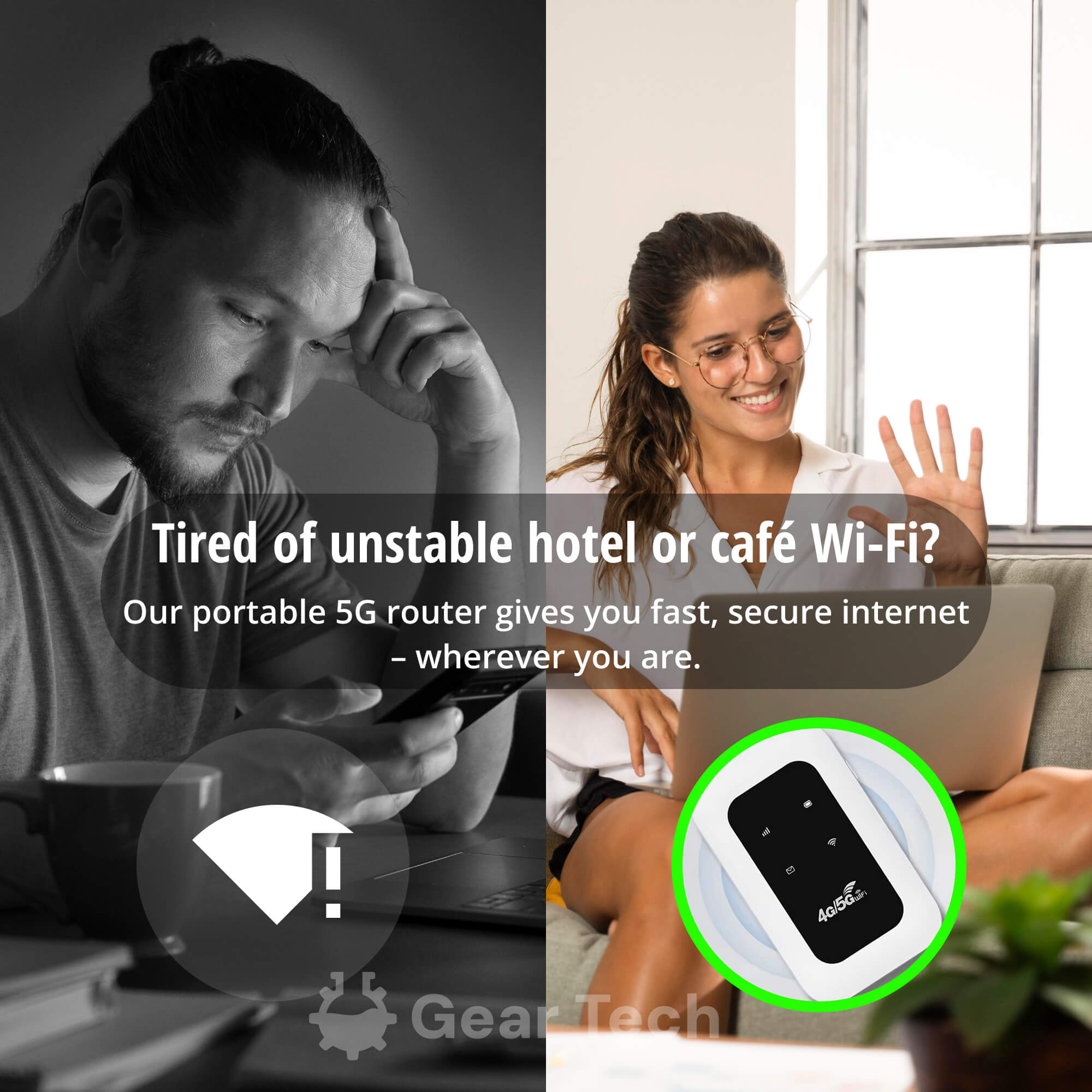 BowLift | Portable 5G Wi-Fi Router | Secure, High-Speed Connection for Travel & Home Use