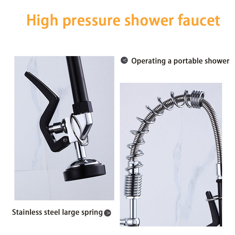 BowLift | Kitchen Hot And Cold Water Faucet, Hand-Held Pre-Rinse Shower Spray Gun, High-Pressure Shower, Commercial Dishwasher