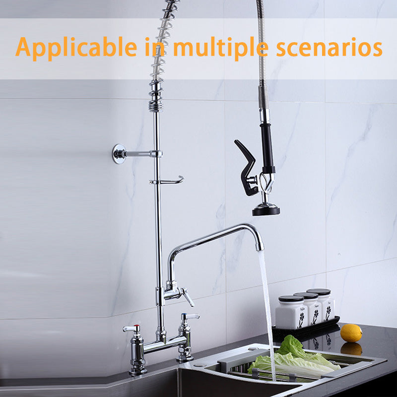 BowLift | Kitchen Hot And Cold Water Faucet, Hand-Held Pre-Rinse Shower Spray Gun, High-Pressure Shower, Commercial Dishwasher