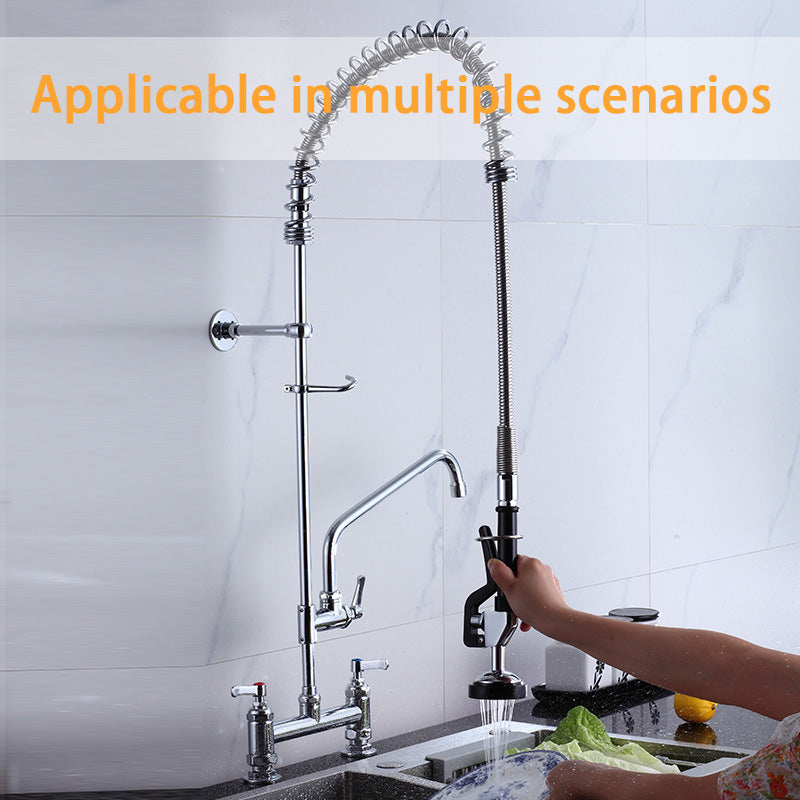 BowLift | Kitchen Hot And Cold Water Faucet, Hand-Held Pre-Rinse Shower Spray Gun, High-Pressure Shower, Commercial Dishwasher
