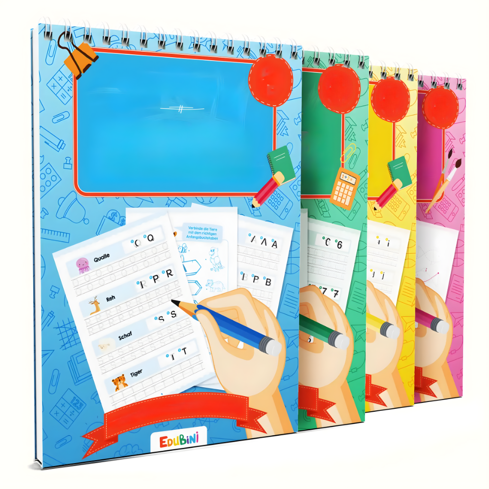 BowLift | Preschool Workbook Reusable Practice Booklets Learn Letters Numbers