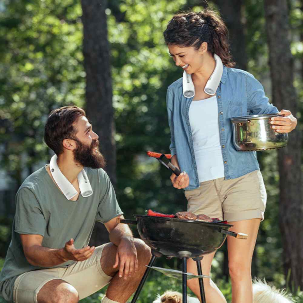 BowLift | Bladeless Portable Neck Fan with 3 Speed Silent Cooling 4000 mAh Rechargeable