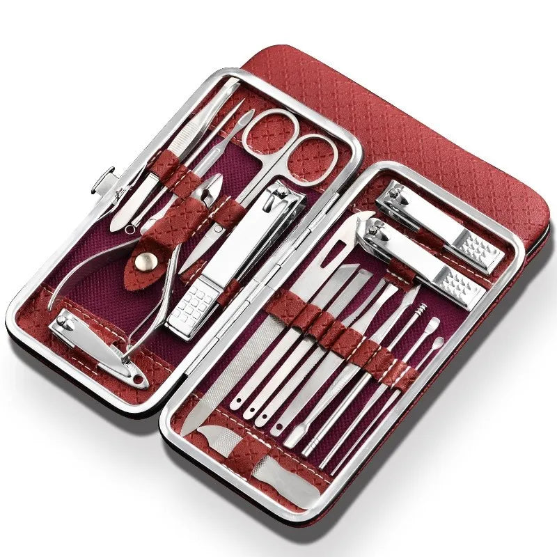 BowLift | LuxeTools 19-Piece Professional Stainless Steel Manicure & Pedicure Set