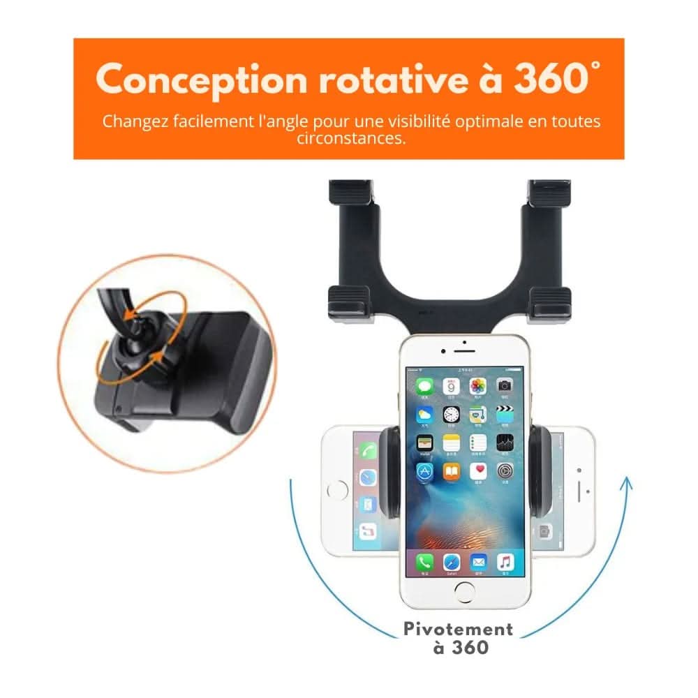 BowLift | Rearview Mirror Phone Mount for Safe & Comfortable Driving