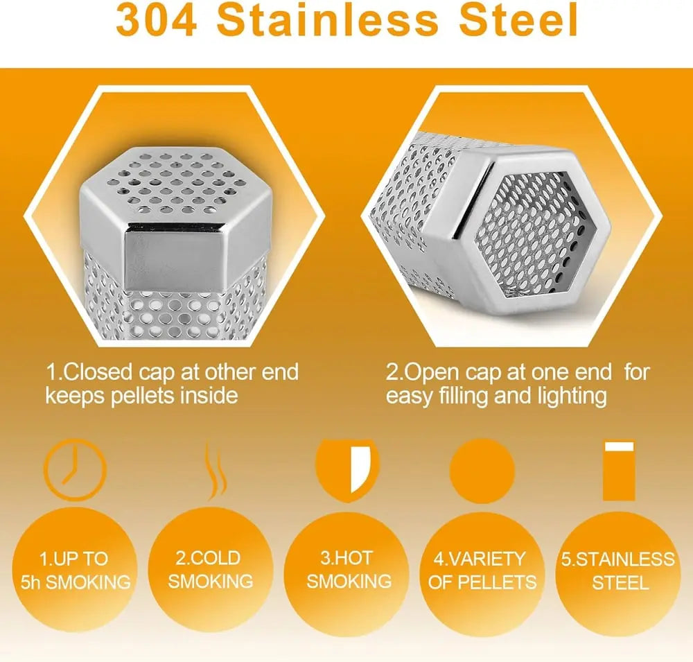 BowLift | Stainless Steel Smoking Tube for All Grill Types