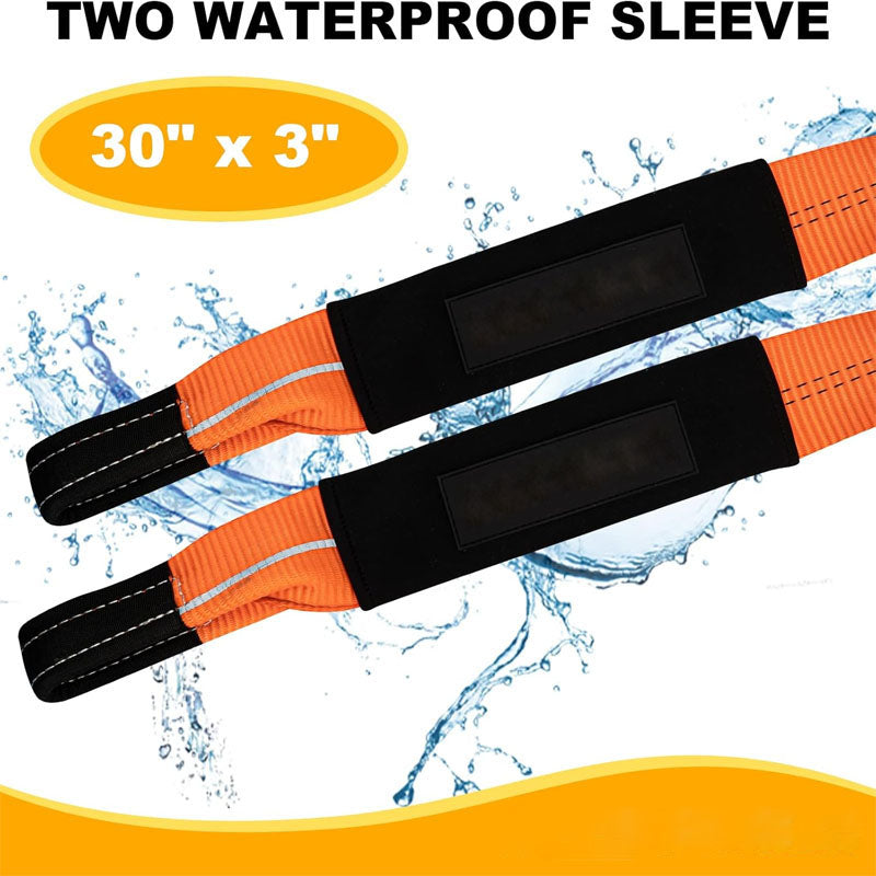 BowLift | 3'' × 30ft Recovery Straps Heavy Duty Recovery Straps Kit 36,000 lb Capacity 4x4 Towing Rope + Heavy Duty 3/4 Shackles (2pcs) + Storage Bag